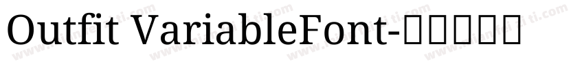 Outfit VariableFont字体转换